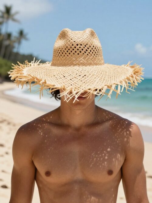 Christmas Straw Hat Tree Topper – Puerto Rican Pava Straw Hat Holiday Decoration